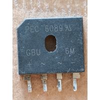 Диод, GBU6M, Диодный мост 6А 1000В [GBU] ( замена KBU6M, KBU610, RS607)
