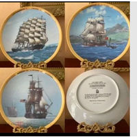Тарелка коллекционная Морская тематика Парусник Англия винтаж