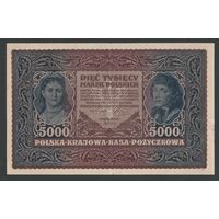 Польша 5000 марок 1920 года. III seria C. Тип Р-31(2). Состояние XF