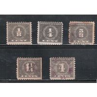 США-1914(Скотт. RВ32-RB42) , * / гаш.  , REVENUE, Служебные марки, Proprietary,