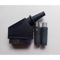 Разъем СКАРТ (SCART) и два телевизионных антенных штекера. Всё новое.