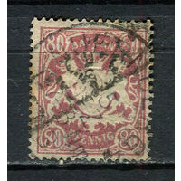 Королевство Бавария в составе Германской империи - 1900 - Герб 80Pf - [Mi.68] - 1 марка. Гашеная.  (Лот 47HG)-T41P16