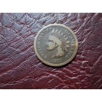 1 цент США 1881 г.