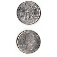 25 центов США 2010 Йеллоустонский национальный парк (Вайоминг)  P