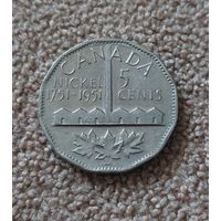 Канада 5 центов 1951