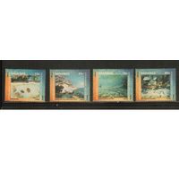 Багамы-1999(Мих.1017-1020) , **  , Морская  Фауна, Рыбы, Черепахи (полная серия)