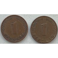 Германия 1 пфенниг 1970 г. J. Цена за 1 шт.