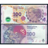 Аргентина 100 песо 2016 (2017) год, UNC