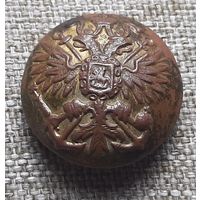 Пуговица РИФ орел на  якорях, остатки позолоты.