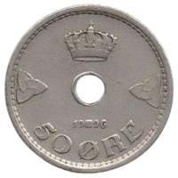 КОРОЛЕВСТВО НОРВЕГИЯ. 50 ЭРЕ 1926