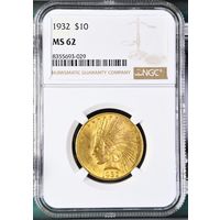 10 $ США 1932. NGC MS-62