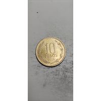 Чили 10 песос 2016