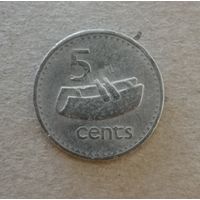 Фиджи 5 центов 1976 год, KM# 29  ю