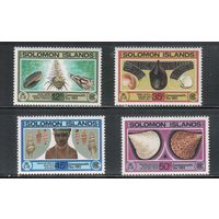 Соломоновы острова -1983 (Мих.491-494) , ** , Морская фауна,Раковины(полная серия)