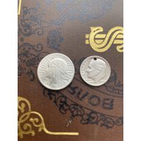 2 злотых 1932 и 10 центов 1964, серебро