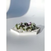 Широкий вязаный браслет из бисера