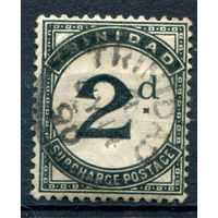 Британские колонии - Тринидад и Тобаго - 1885г. - служебные марки, 2 P - 1 марка - гашёная [Mi 3]. #4-B5-116-A-1