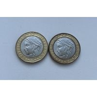 ИТАЛИЯ  1000 лир 1997-1998 г. (оба варианта)