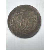 5 копеек 1788 год, ММ, перечекан