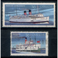 Канада - 1987г. - корабли - 2 марки - полная серия, гашёные [Mi 1052-1053]. #3-WB-94-KS-6