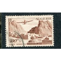 Французский Алжир. Авиапочта. Самолет над городом Эль Кантара.