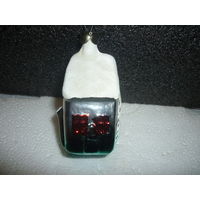 Ёлочная игрушка ДОМИК под ЁЛКАМИ. СССР. Амальгама