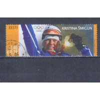 [67] Эстония 2006. Спорт.Зимняя Олимпиада. Одиночный выпуск.Гашеная марка.