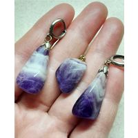 Комплект: серьги и кулон из Аметиста.