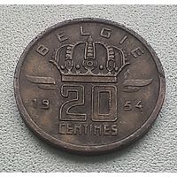 Бельгия 20 Сантимов, 1954 'BELGIE'.  6-11-8