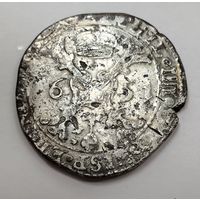 Талер Патагон 1651, Фландрия, остатки блеска