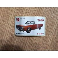 Вкладыш Turbo cabriolet 29 наклейки фантики авто auto турбо Кабриолет