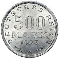 Германия 500 марок 1923 А UNC