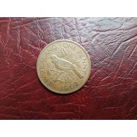 1 пенни Новая Зеландия 1962 г.