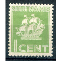 Нидерландские колонии - Суринам - 1936/39г. - нидерландский корабль, 1 с - 1 марка - MLH [Mi 178]. #3-WB-87-A-1