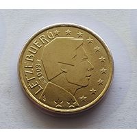 Люксембург 50 евроцентов, 2009 из официального набора BU