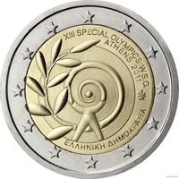 2 евро 2011 Греция Всемирные летние специальные Олимпийские игры UNC из ролла
