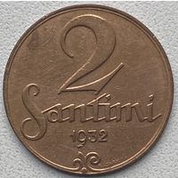 Латвия 2 сантима 1932 г.