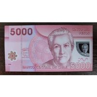 Чили 5000 песо 2021 год UNC P-163h.1 полимер