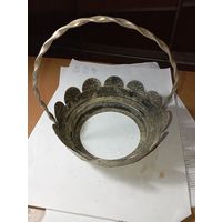 Металлическая картинка для вазы . СССР