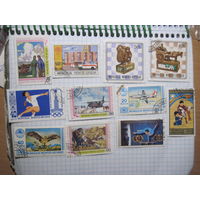 11 марок Монголии с рубля!