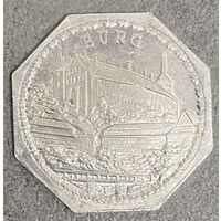Монета Германия Нюрнберг нотгельд 20 пфеннигов 1921 Замок трамвайный жетон