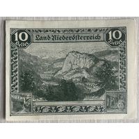 Нотгельды Австрия Ниедорестерейх 10 геллеров 1920 год.
