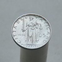 Ватикан 5 лир 1952