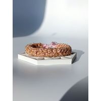 Широкий вязаный браслет из бисера