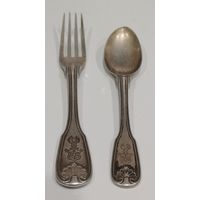 Все лоты с 1р.Серебро Рыцарский Герб десертный набор Вес 82,3гр