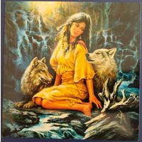 Красивая сюжетная открытка. Россия.