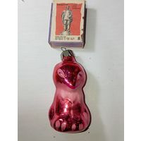 Игрушка на ёлку ,  Лисичка , винтаж , стекло , СССР . С 5 рублей