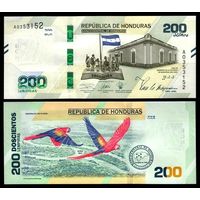 Гондурас 200 лемпира образца 2019 года UNC p105
