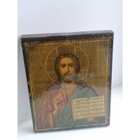 Икона старинная, литография на дереве, торги с Рубля
