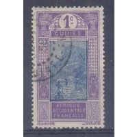 [838] Французские колонии. Гвинея 1913. Культура и быт.Местный мотив.1с. Гашеная марка.